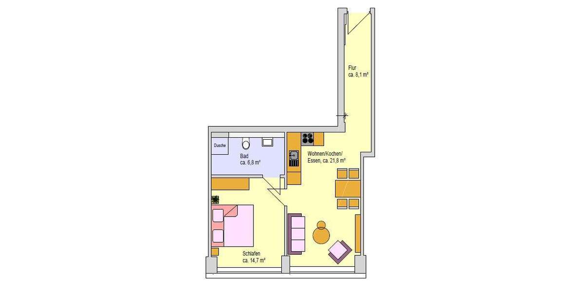 Etagenwohnung Aachen Frankenberger Viertel - 2 Zimmer, 52 m&sup2;, 890&euro; | Angebot:25727988