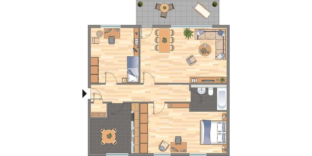 Etagenwohnung Alsdorf - 3 Zimmer, 68 m&sup2;, 489&euro; | Angebot:27216069