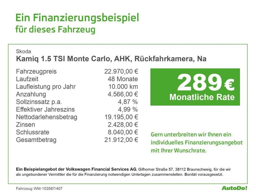 Skoda Kamiq 52.750 km 21.990 € Düren 52353