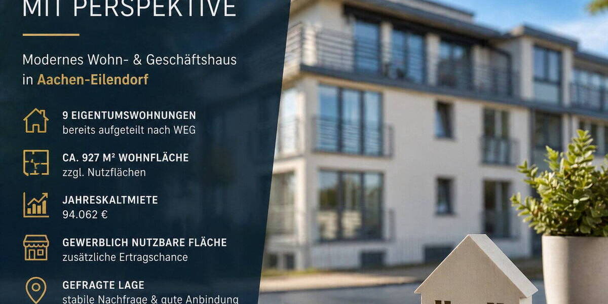 Mehrfamilienhaus, Wohnhaus Aachen Eilendorf - 3 Zimmer, 930 m&sup2;, 2.490.000&euro; | Angebot:26343958