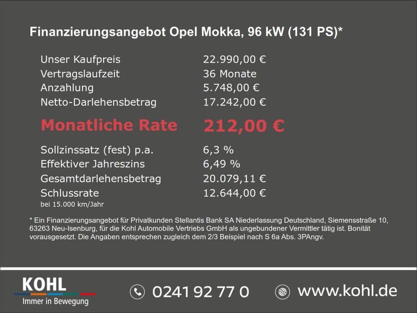 Opel Mokka 48.000 km 22.990 € Aachen 52078