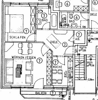 Etagenwohnung Aachen Eilendorf - 2 Zimmer, 62 m&sup2;, 740&euro; | Angebot:26537098