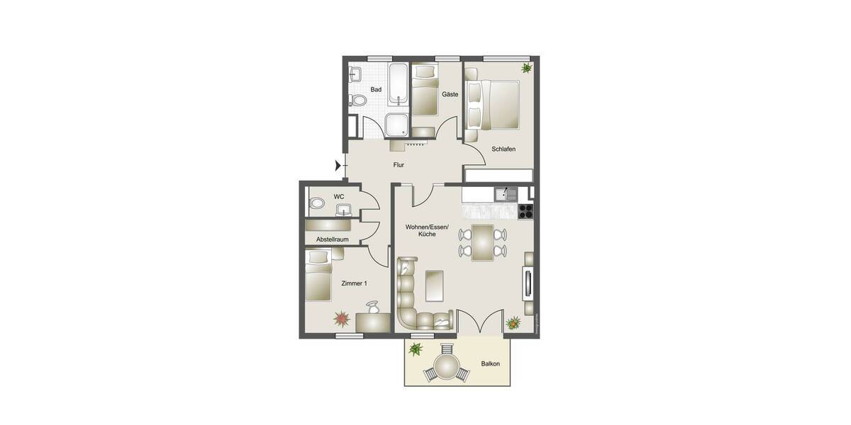 Etagenwohnung Aachen Brand - 4 Zimmer, 99 m&sup2;, 370.000&euro; | Angebot:26391520