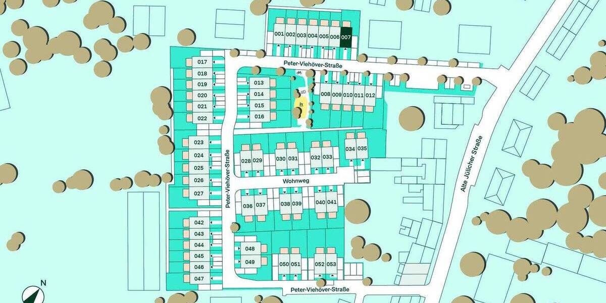 Reihenmittelhaus Düren Mariaweiler-Hoven - 4 Zimmer, 103 m&sup2;, 459.900&euro; | Angebot:26908845