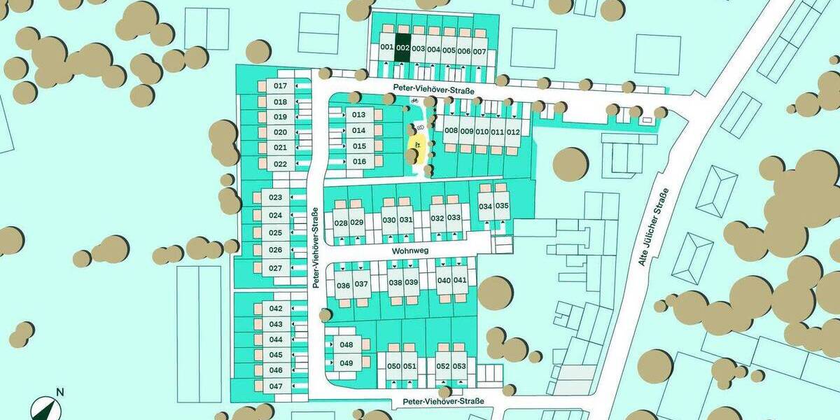 Reihenmittelhaus Düren Mariaweiler-Hoven - 4 Zimmer, 103 m&sup2;, 429.900&euro; | Angebot:26919790