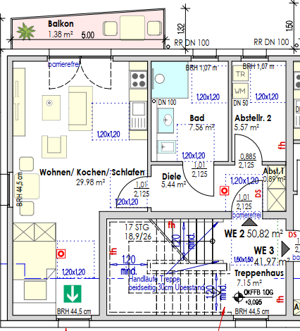Etagenwohnung Jülich - 1 Zimmer, 51 m&sup2;, 685&euro; | Angebot:27073211