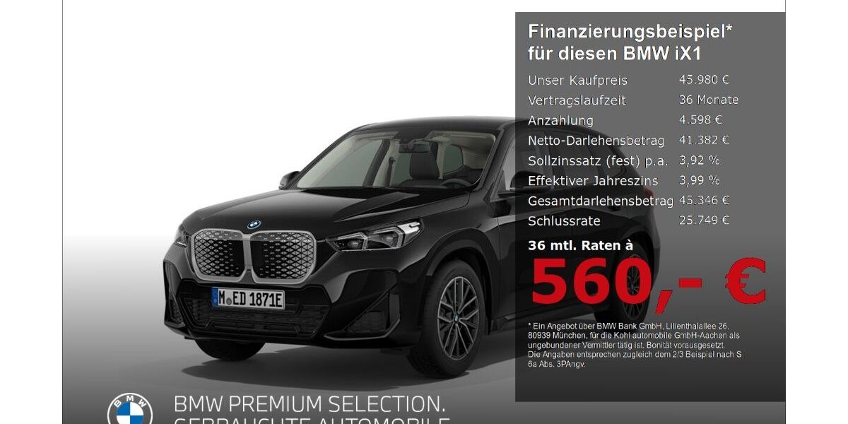 BMW iX1 33.319 km 45.690 &euro; Aachen 52078