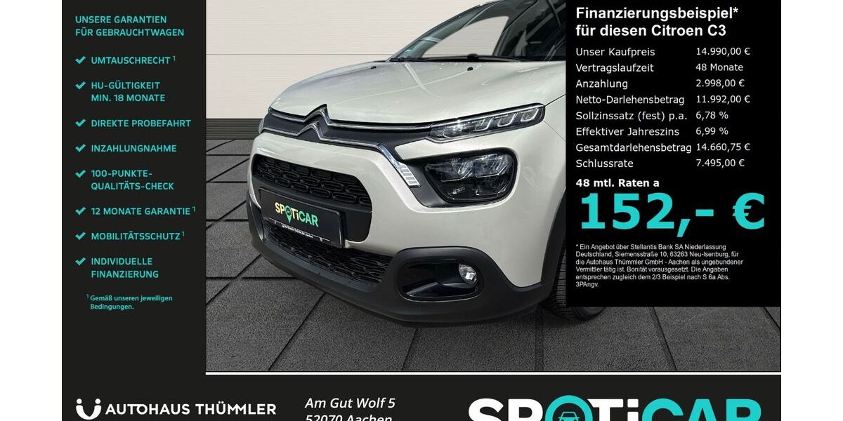 Citroen C3 27.188 km 14.590 &euro; Aachen 52070