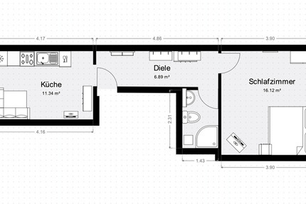 1-Zimmer-Wohnung Aachen|Untermiete bis April|Übernahmemöglichkeit zimmer