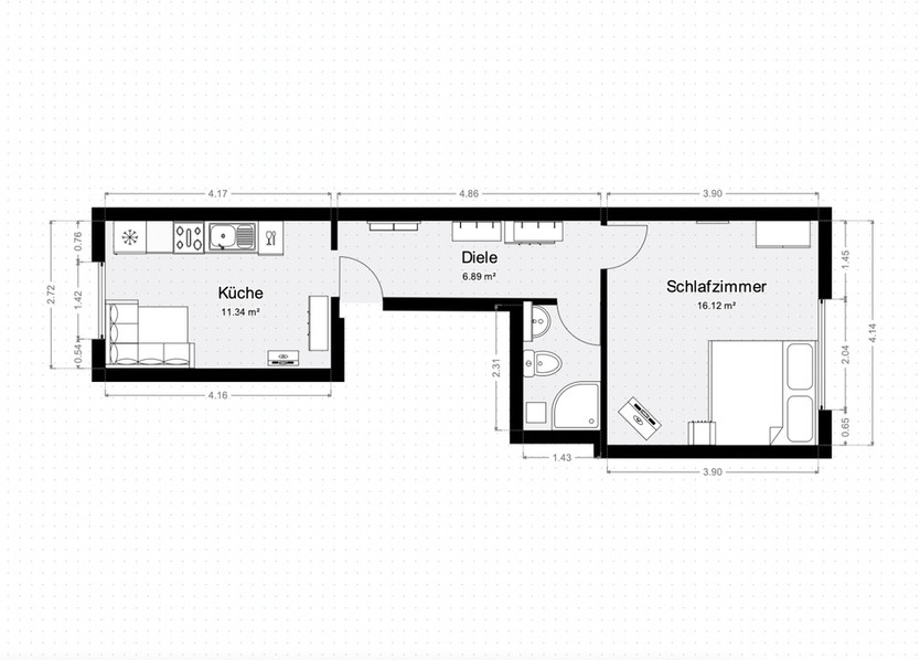 1-Zimmer-Wohnung Aachen|Untermiete bis April|Übernahmemöglichkeit zimmer