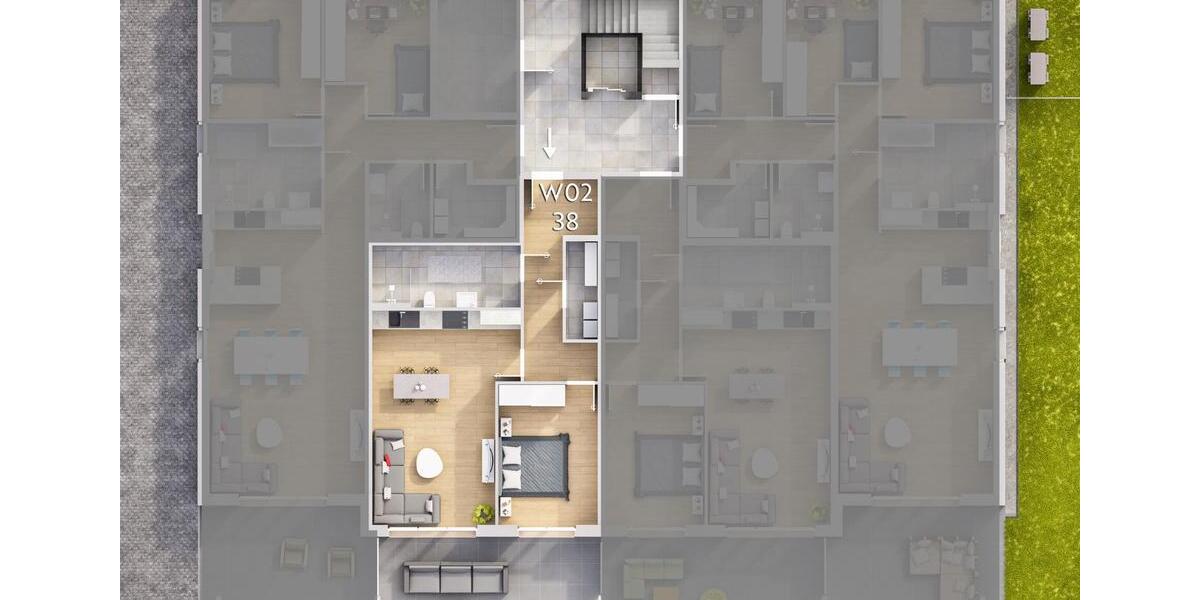 Terrassenwohnung Niederzier - 2 Zimmer, 78 m&sup2;, 1.074&euro; | Angebot:26195749