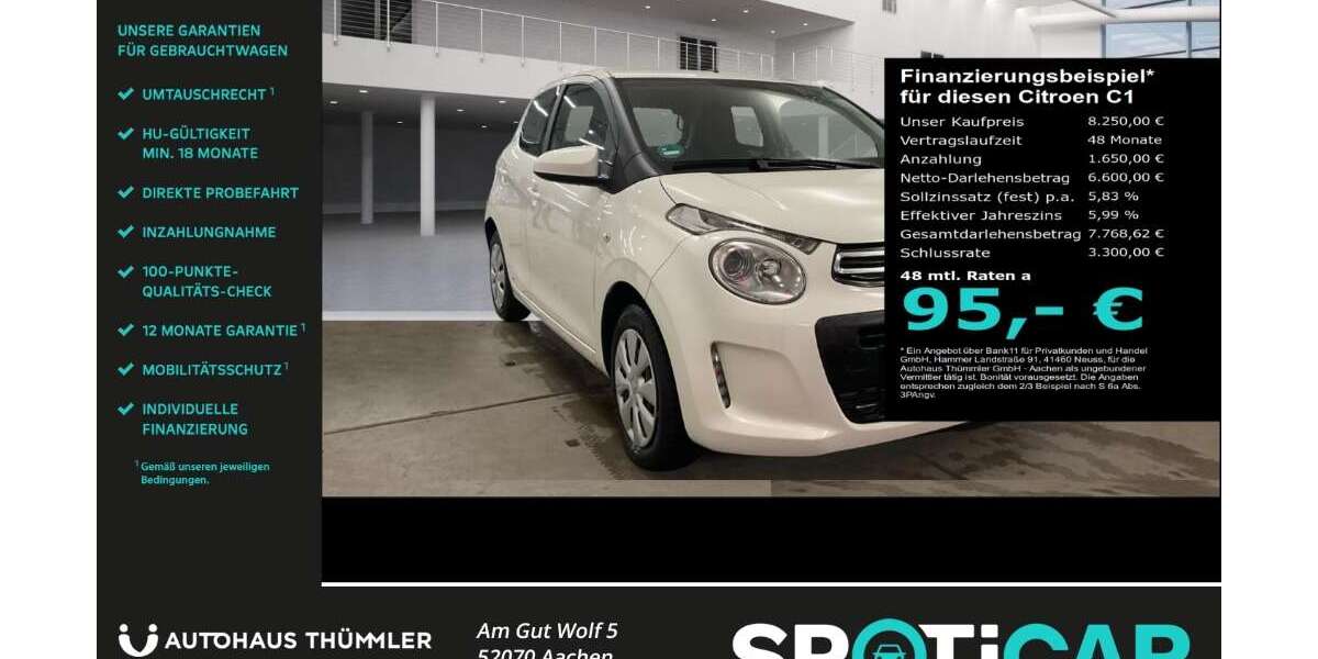 Citroen C1 28.473 km 8.250 &euro; Aachen 52070