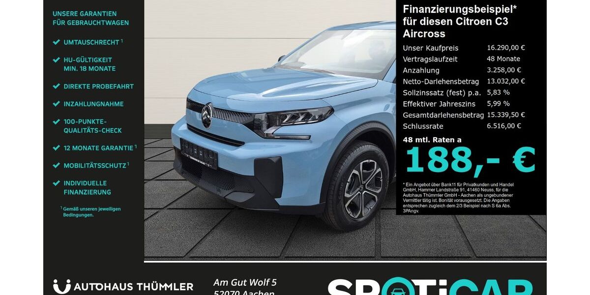 Citroen C3 Aircross 6.999 km 16.290 &euro; Aachen 52070