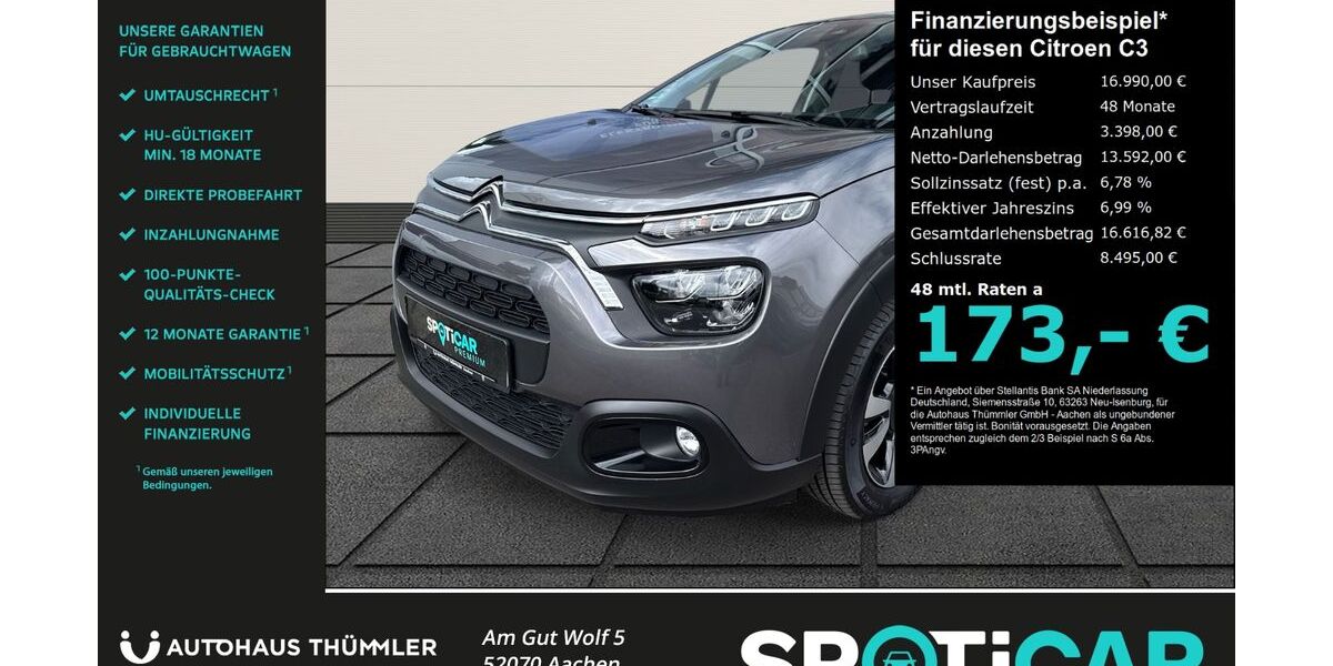 Citroen C3 13.470 km 16.990 &euro; Aachen 52070