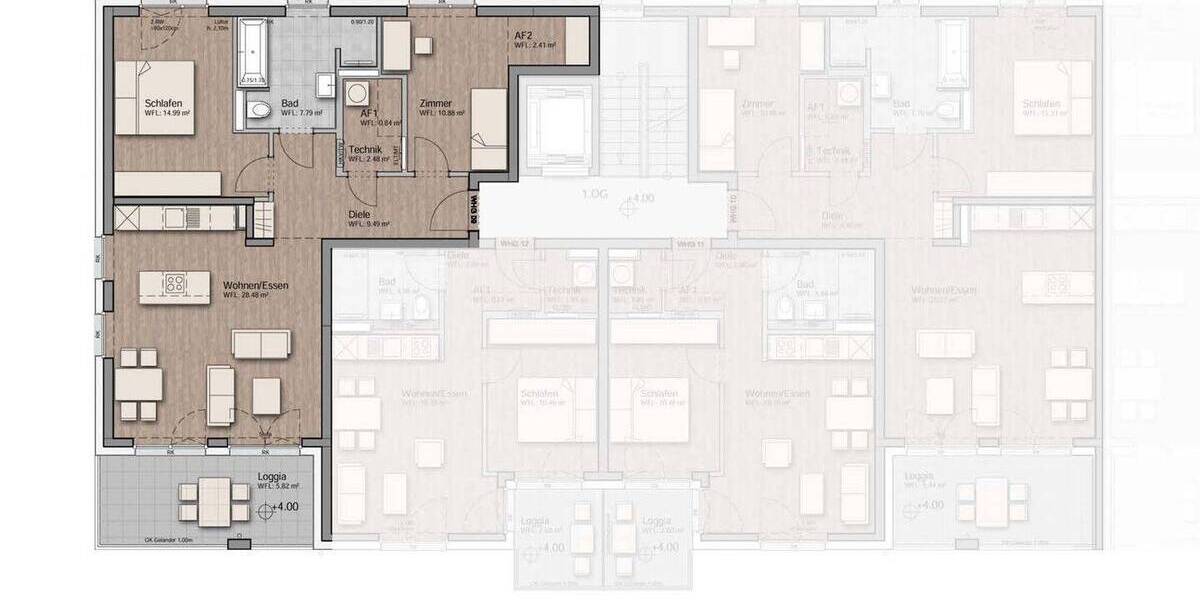 Etagenwohnung Aachen Aachen-Mitte - 3 Zimmer, 82 m&sup2;, 1.399&euro; | Angebot:26867170