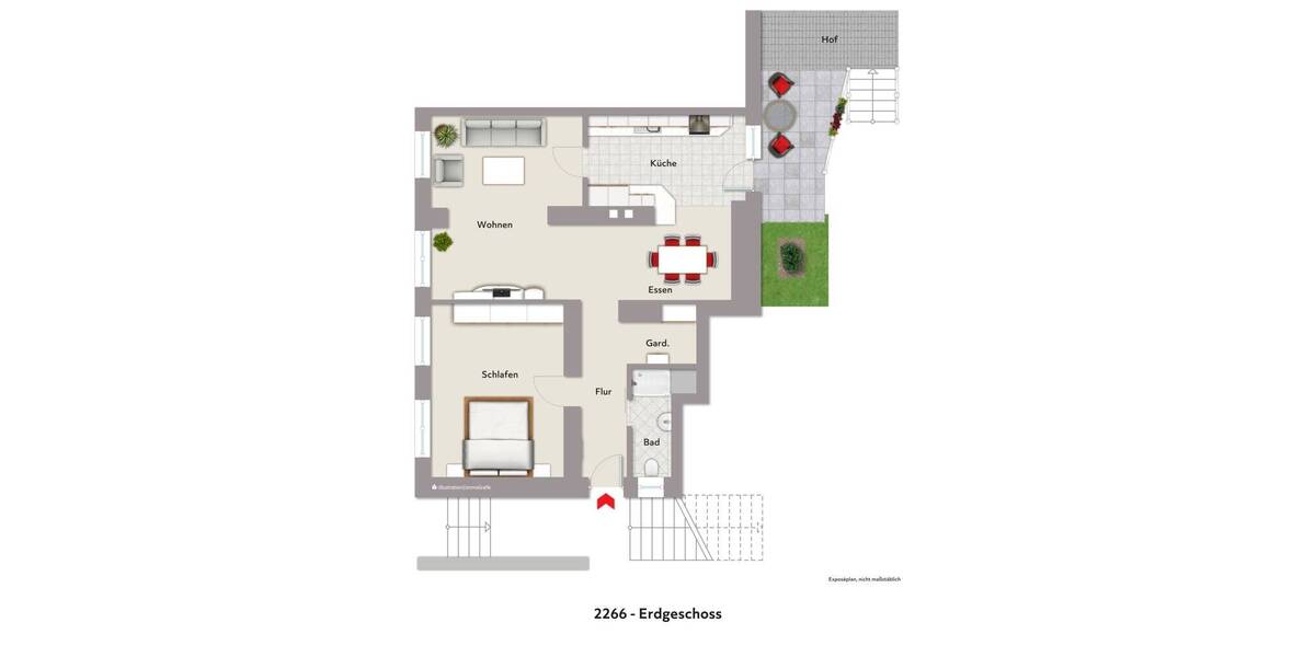 Etagenwohnung Stolberg (Rheinland) Büsbach - 2 Zimmer, 78 m&sup2;, 129.000&euro; | Angebot:26192123