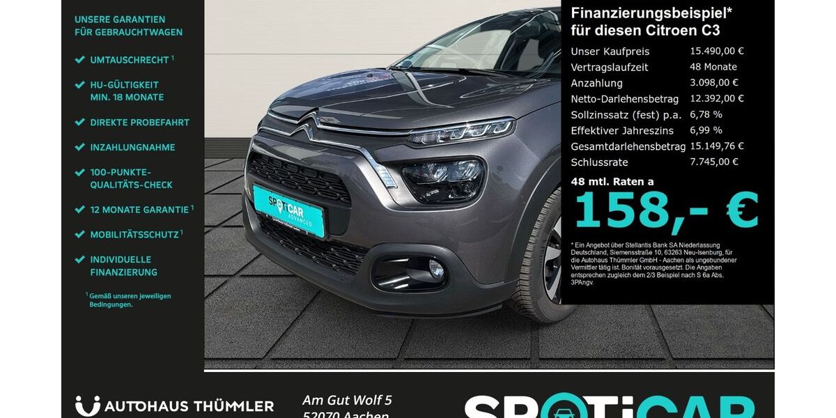Citroen C3 18.280 km 14.990 &euro; Aachen 52070