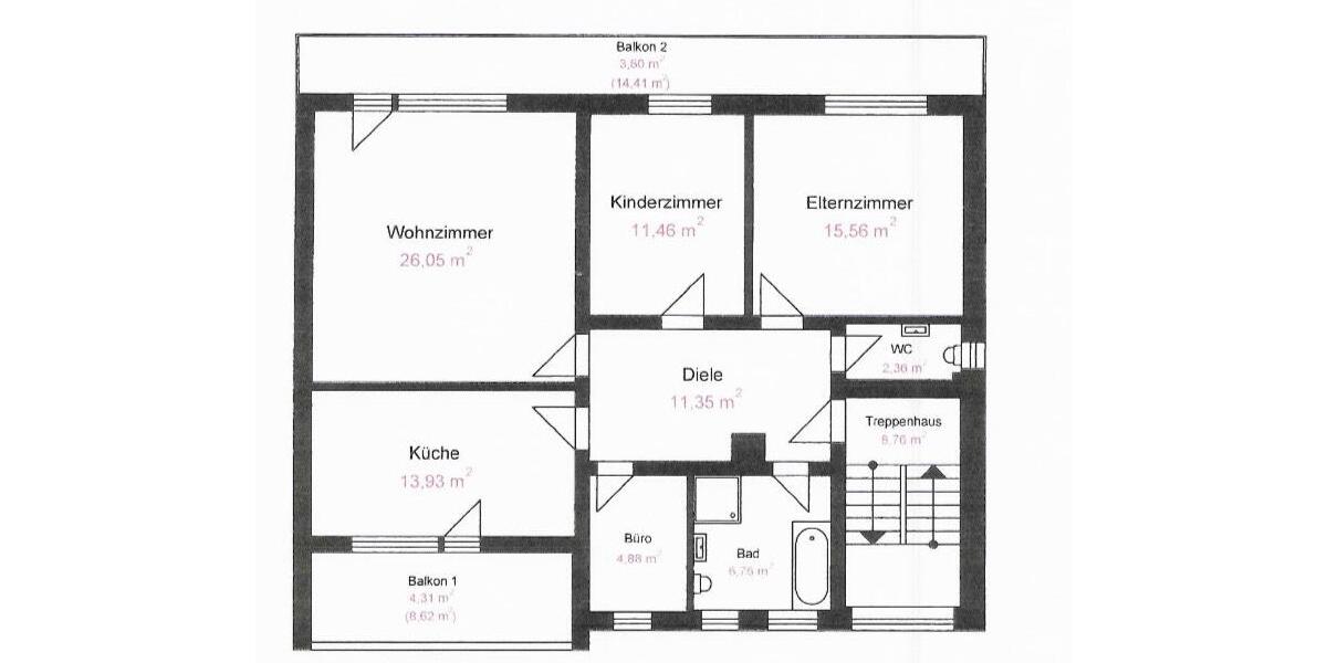 Etagenwohnung Kreuzau - 3.5 Zimmer, 90 m&sup2;, 800&euro; | Angebot:25161441