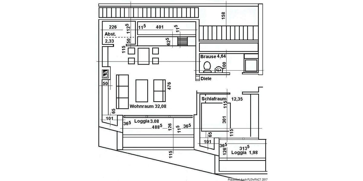 Dachgeschoßwohnung Eschweiler - 2 Zimmer, 62 m&sup2;, 495&euro; | Angebot:25988822