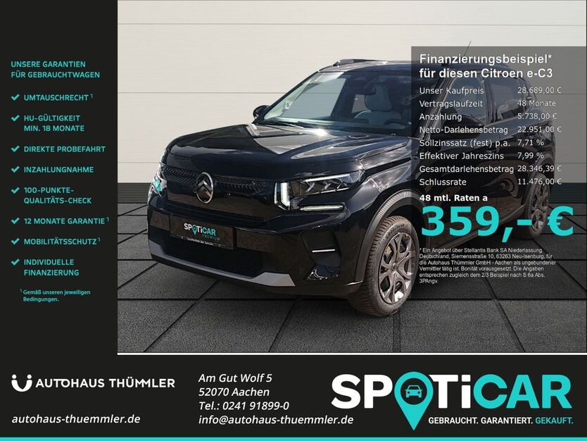 Citroen ë-C3 3.990 km 28.490 € Aachen 52070