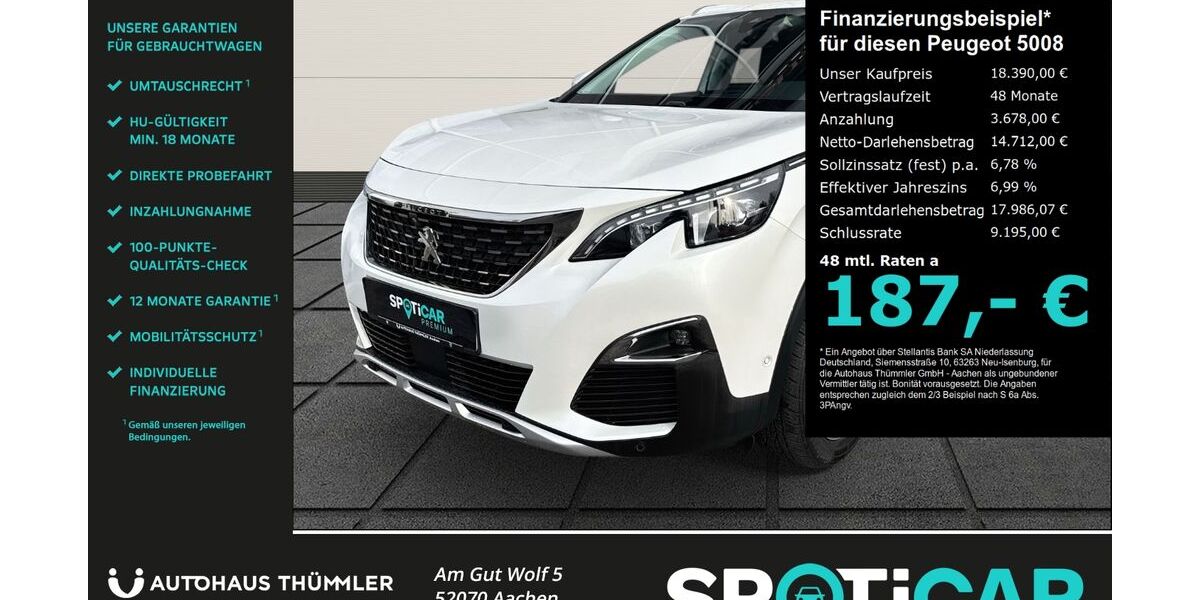 Peugeot 5008 93.100 km 17.990 &euro; Aachen 52070