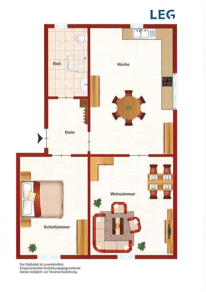 Wohnung zum Mieten in Übach-Palenberg 419 € 47.19 m² 2.5 zimmer