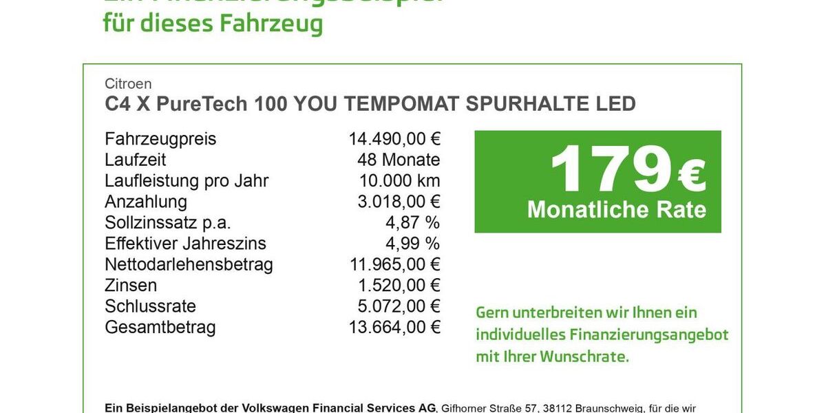 Citroen C4 X 70.580 km 14.490 &euro; Düren 52353
