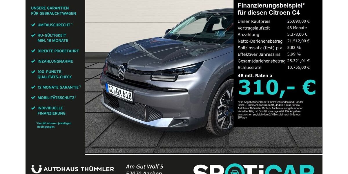 Citroen C4 5.000 km 26.790 &euro; Aachen 52070