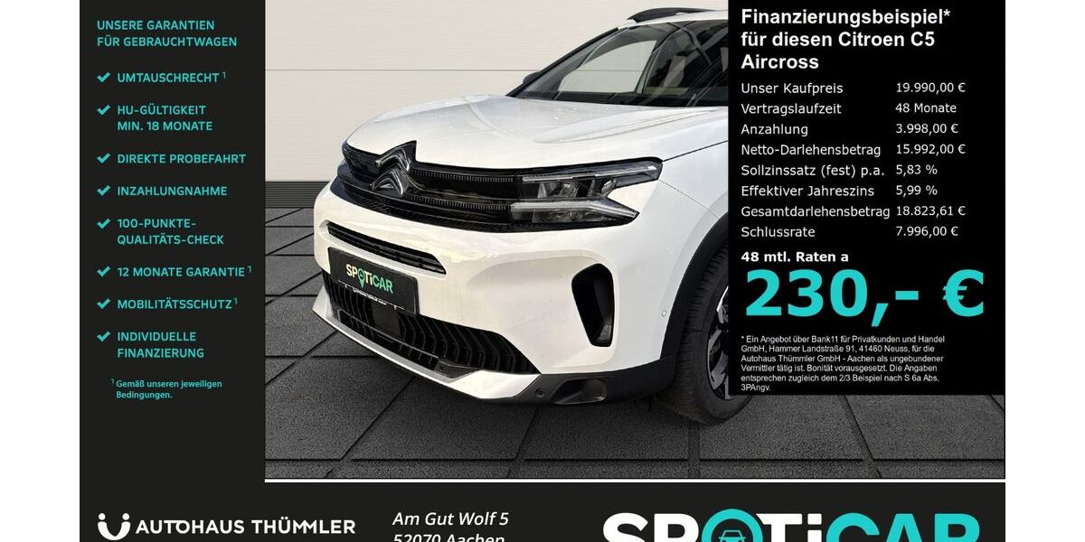 Citroen C5 Aircross 18.410 km 19.490 € Aachen 52070