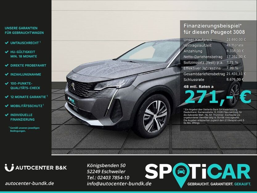 Peugeot 3008 34.410 km 21.690 € Eschweiler 52249