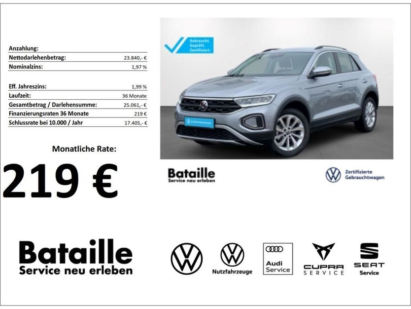 VW T-Roc 9.407 km 23.470 € Jülich 52428