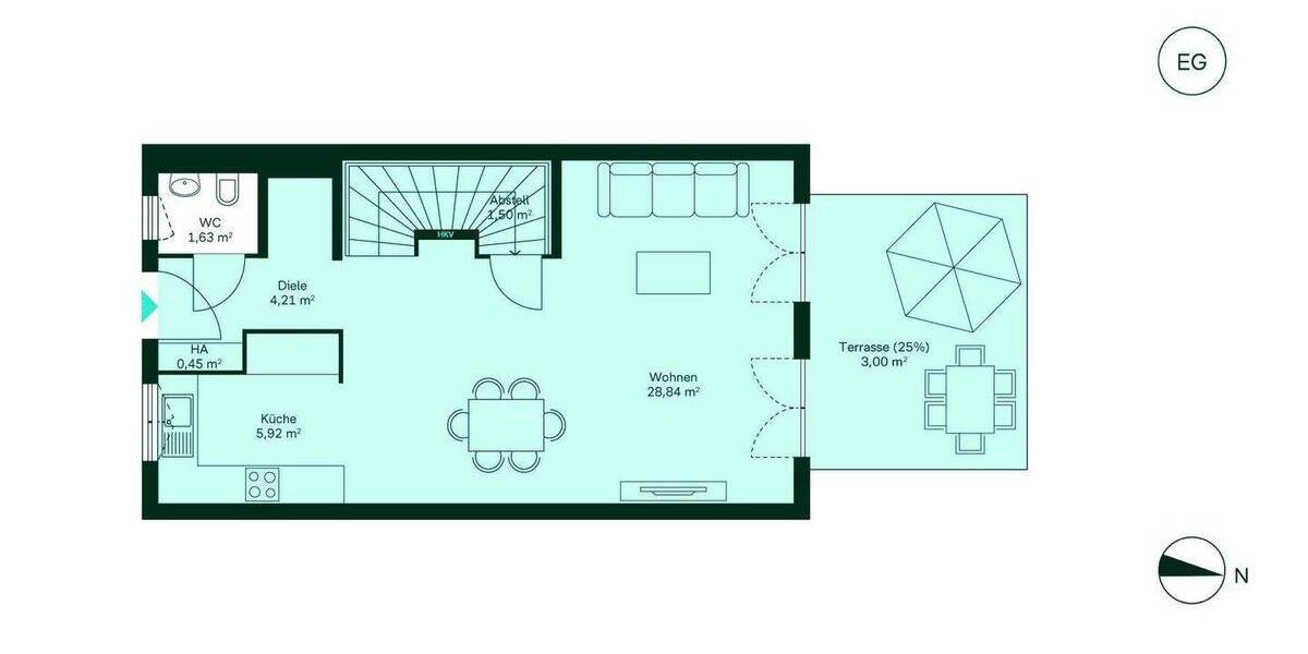 Reihenmittelhaus Düren Mariaweiler-Hoven - 4 Zimmer, 103 m&sup2;, 429.900&euro; | Angebot:26916533