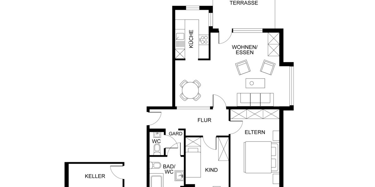 Kohlscheid – Gut vermietete 3-Zimmer-Wohnung mit Garten - Etagenwohnung Herzogenrath | Angebot:27195609