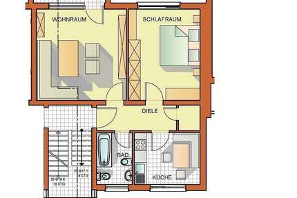 Wohnung zum Mieten in Aachen 515,52 € 57.28 m² 2 zimmer