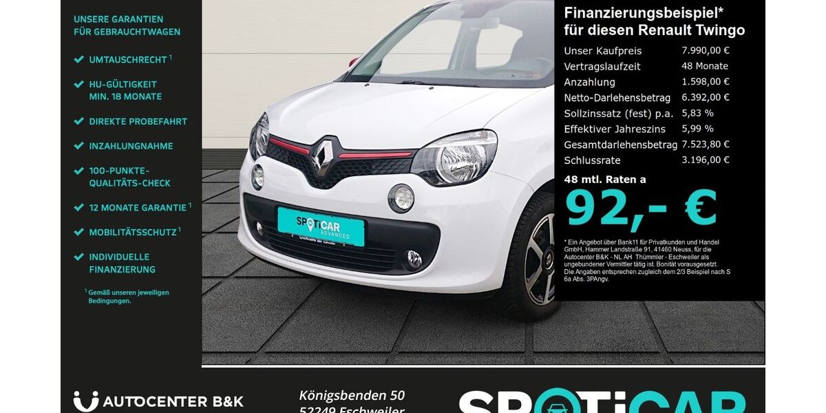 Renault Twingo 86.700 km 7.990 &euro; Eschweiler 52249