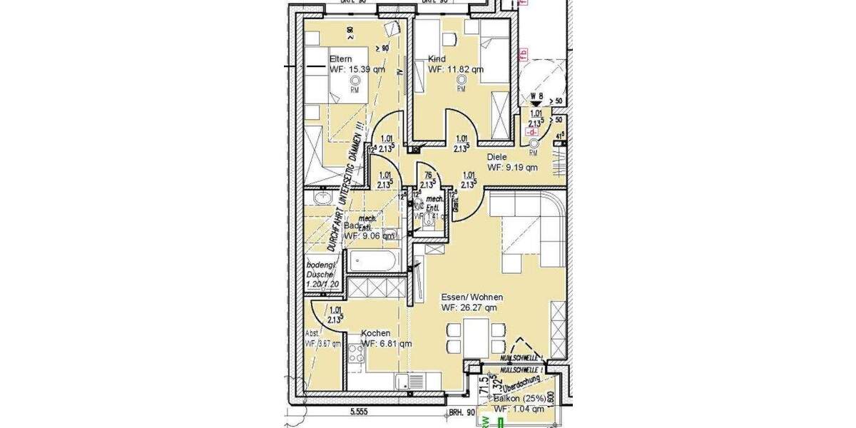 Etagenwohnung Geilenkirchen / Niederheid Tripsrath - 3 Zimmer, 84 m&sup2;, 363.200&euro; | Angebot:25686993