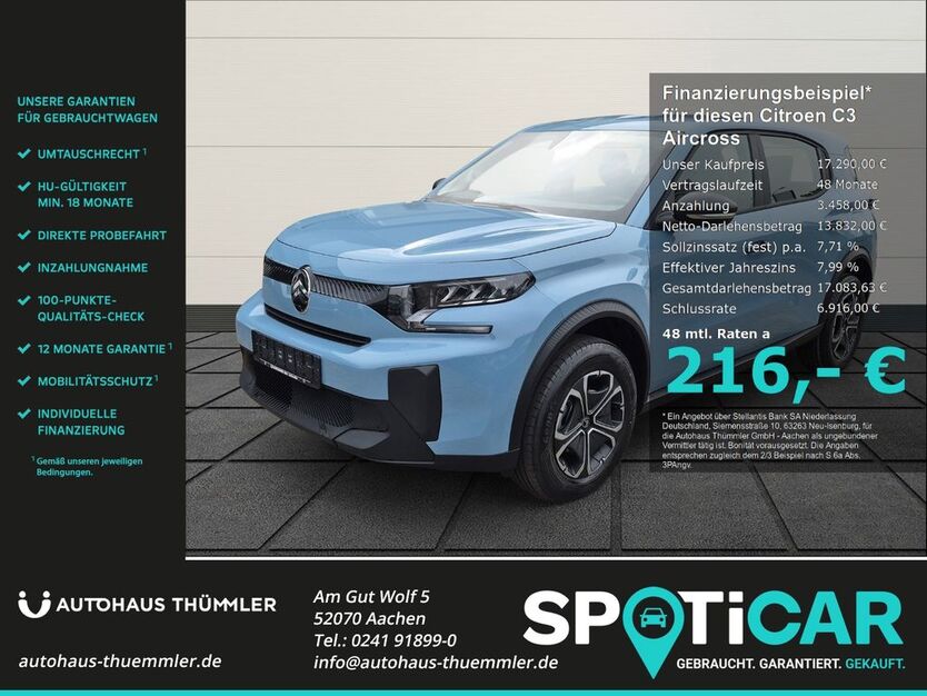 Citroen C3 Aircross 6.999 km 17.290 € Aachen 52070
