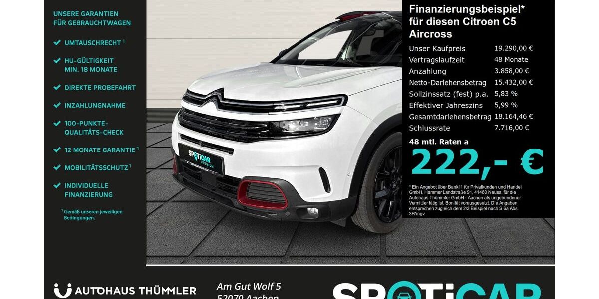 Citroen C5 Aircross 111.431 km 18.990 € Aachen 52070