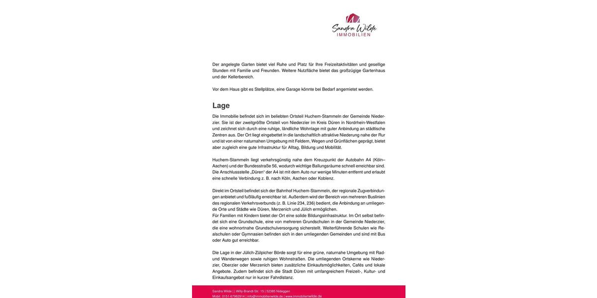 Einfamilienhaus 52382 Niederzier 7 zimmer