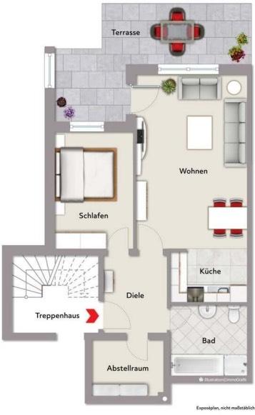 Etagenwohnung Herzogenrath - 2 Zimmer, 60 m&sup2;, 700&euro; | Angebot:26447998