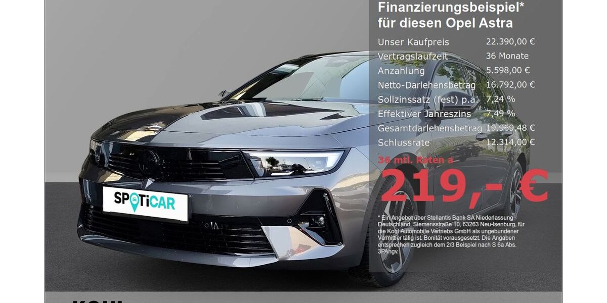 Opel Astra 19.900 km 22.390 &euro; Aachen 52078