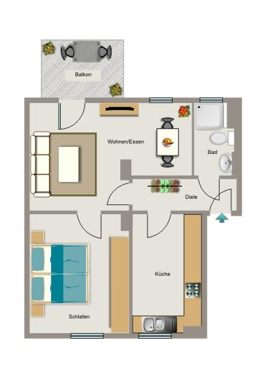 Demnächst frei! 2-Zimmer-Wohnung in Baesweiler Baesweiler zimmer