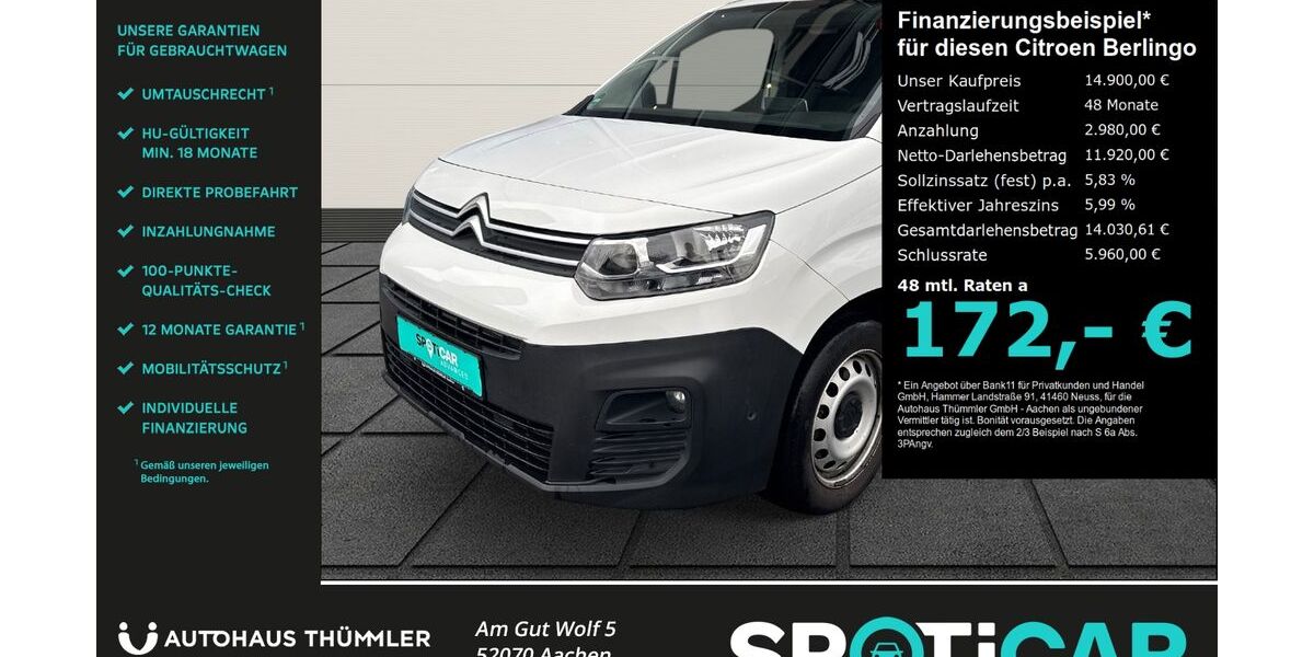 Citroen Berlingo 52.670 km 14.900 € Aachen 52070
