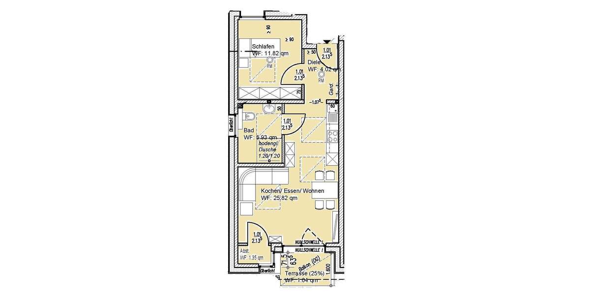 Etagenwohnung Geilenkirchen / Niederheid Tripsrath - 2 Zimmer, 50 m&sup2;, 217.500&euro; | Angebot:25776337