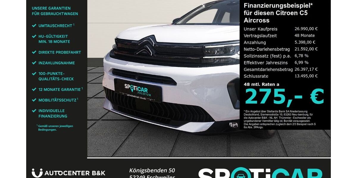 Citroen C5 Aircross 17.700 km 26.990 &euro; Eschweiler 52249