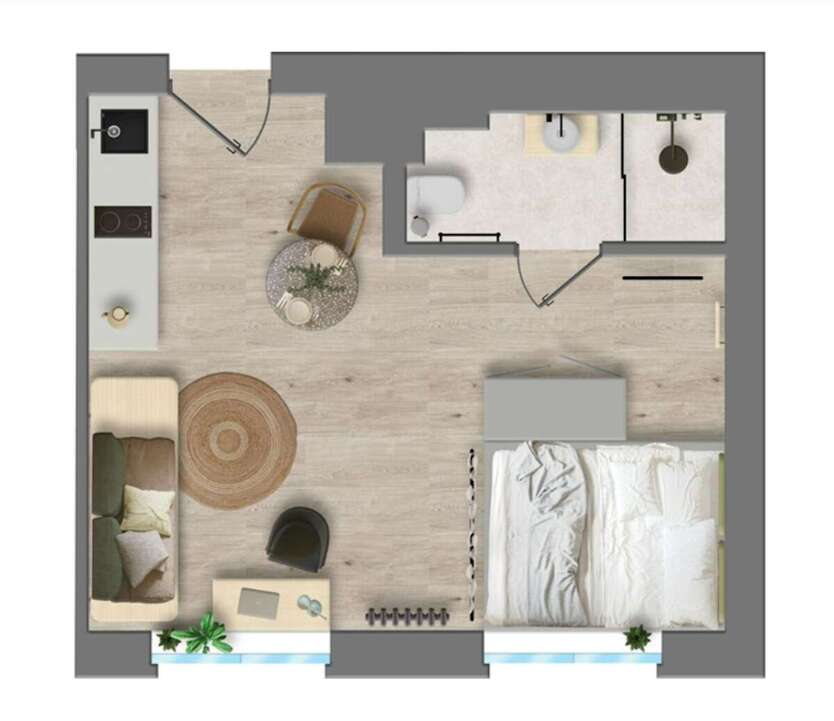 Wohnen auf Zeit in Aachen 1.345 € 1 zimmer
