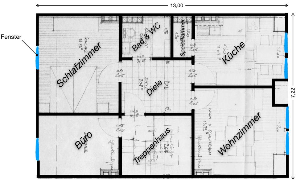 Dachgeschoßwohnung Düren - 3 Zimmer, 60 m&sup2;, 720&euro; | Angebot:26094729