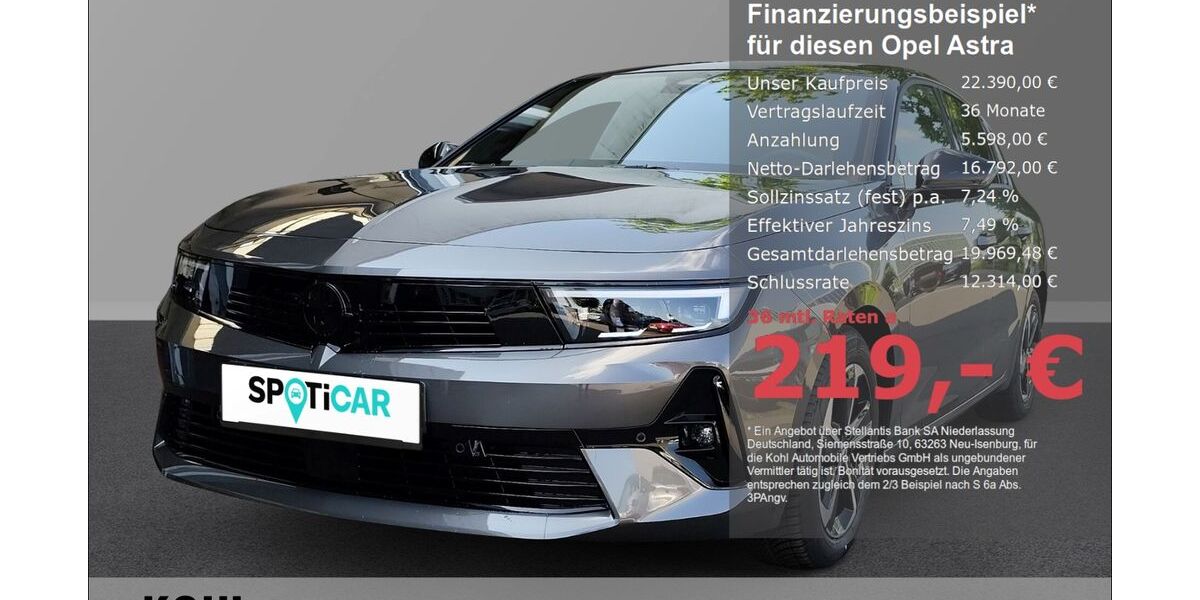 Opel Astra 18.600 km 22.390 &euro; Aachen 52078