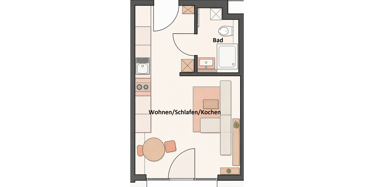 Kapitalanlage in Aachen: Vollmöbliertes Studentenappartement mit stabilem Vermietungskonzept - 1- Aachen Aachen-Mitte | Angebot:26777830