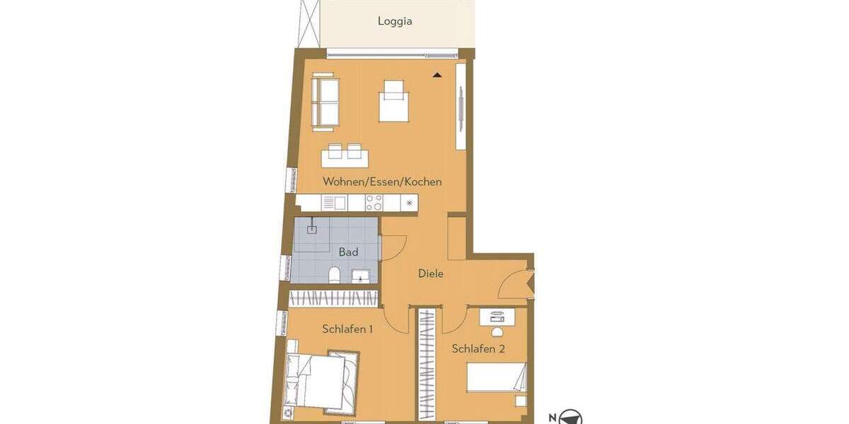 Etagenwohnung Aachen Richterich - 3 Zimmer, 86 m&sup2;, 523.000&euro; | Angebot:25680290